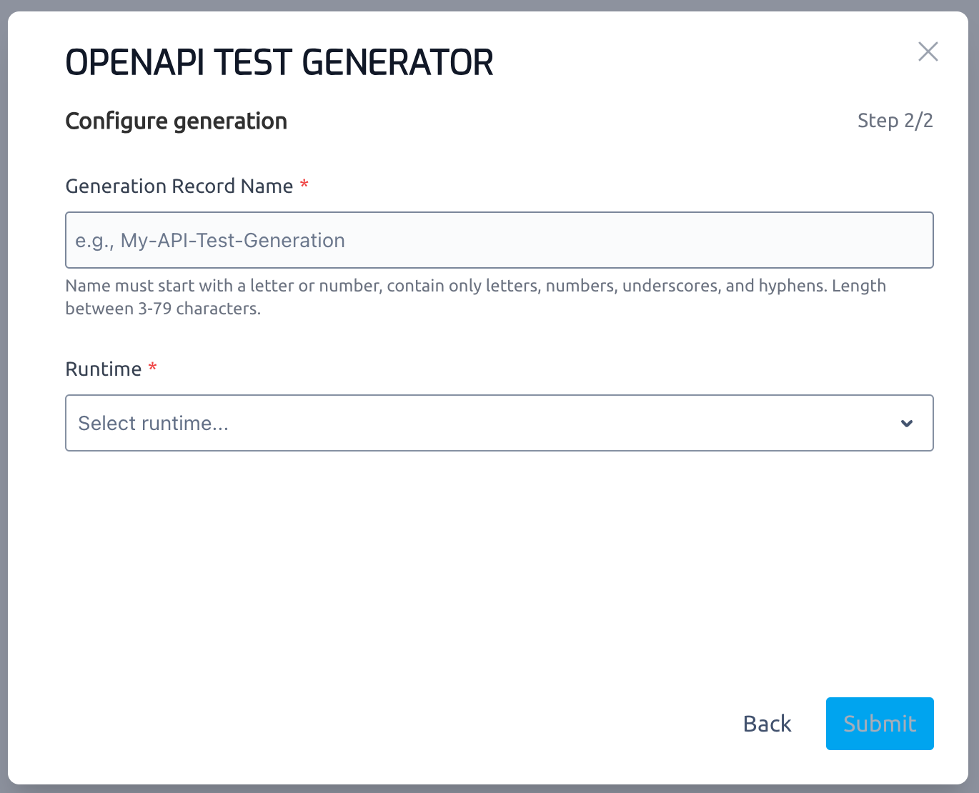 Generating Test Scripts by OpenAPI Test Generator - Testany Documentation