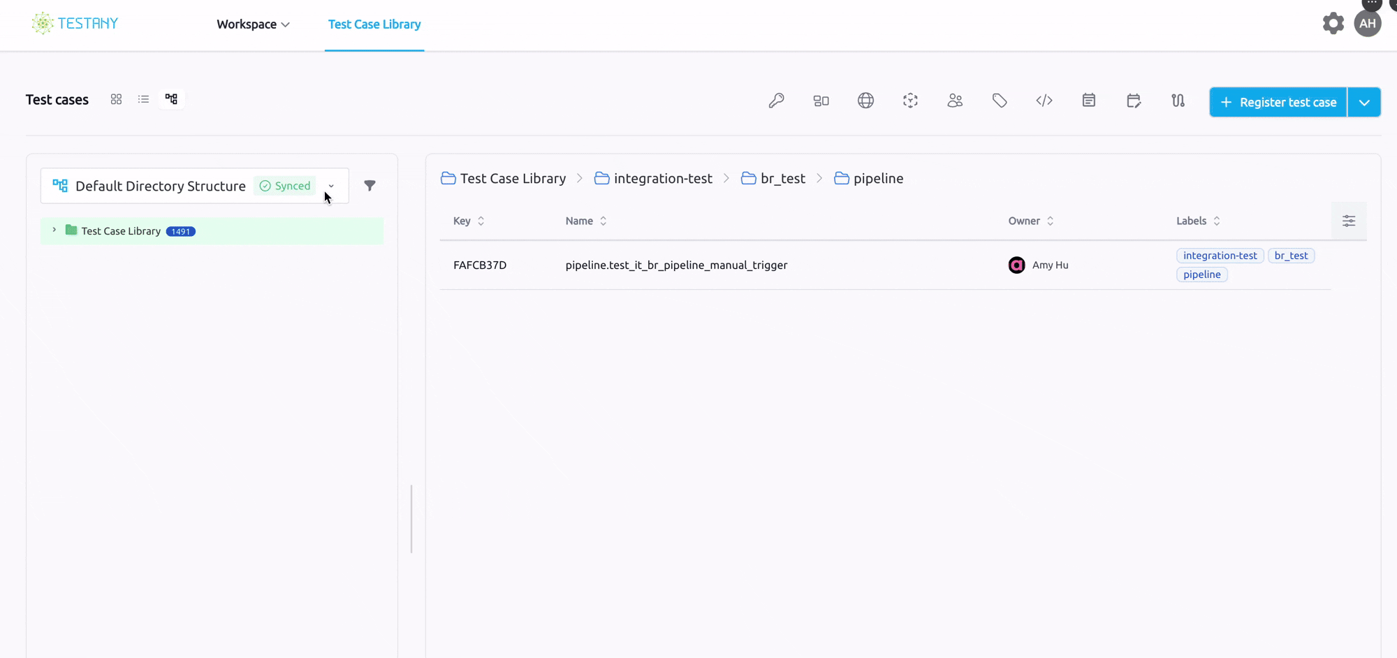 Manage Directory View of Test Case - delete.gif