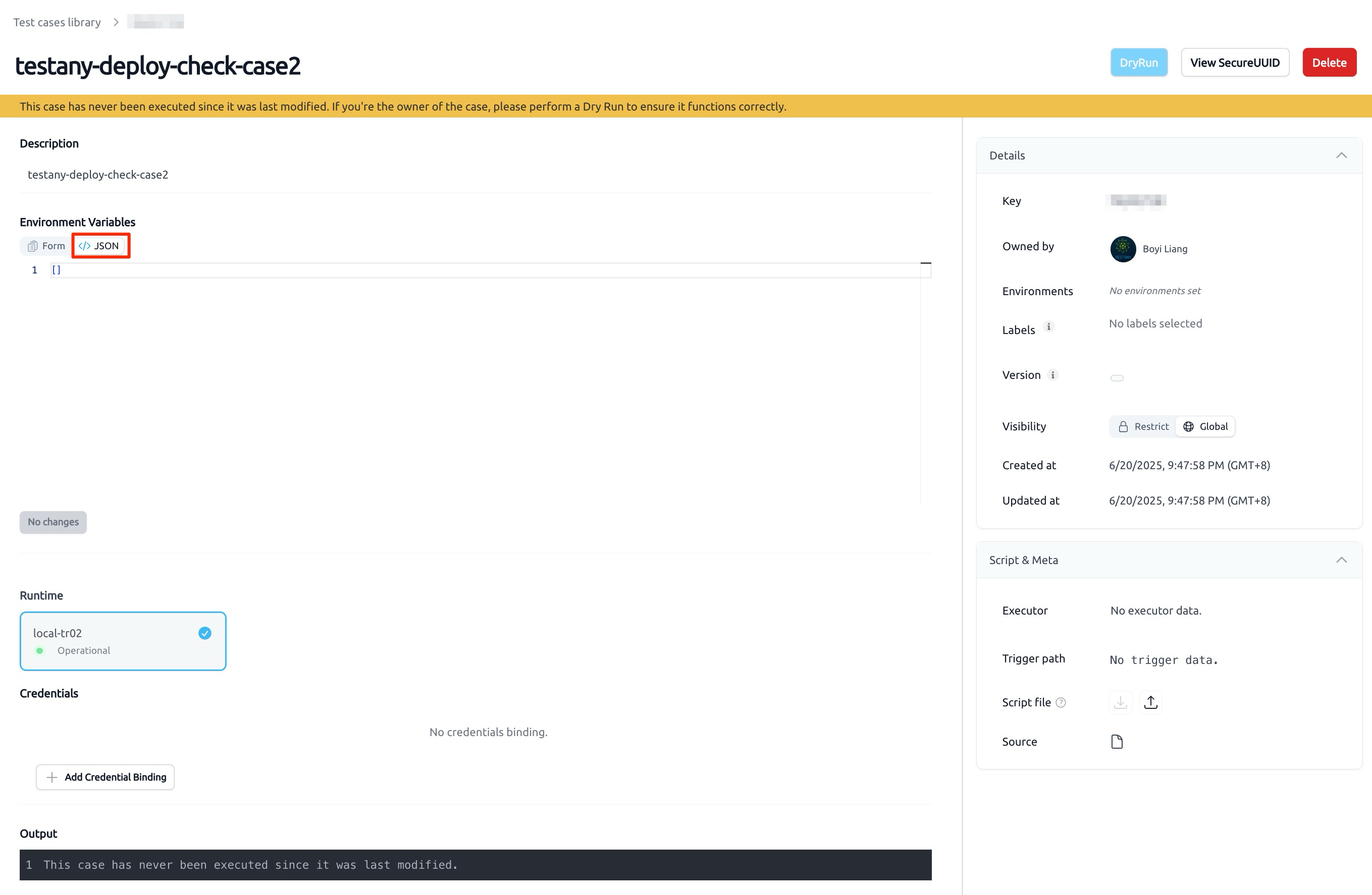 切换到 JSON 视图